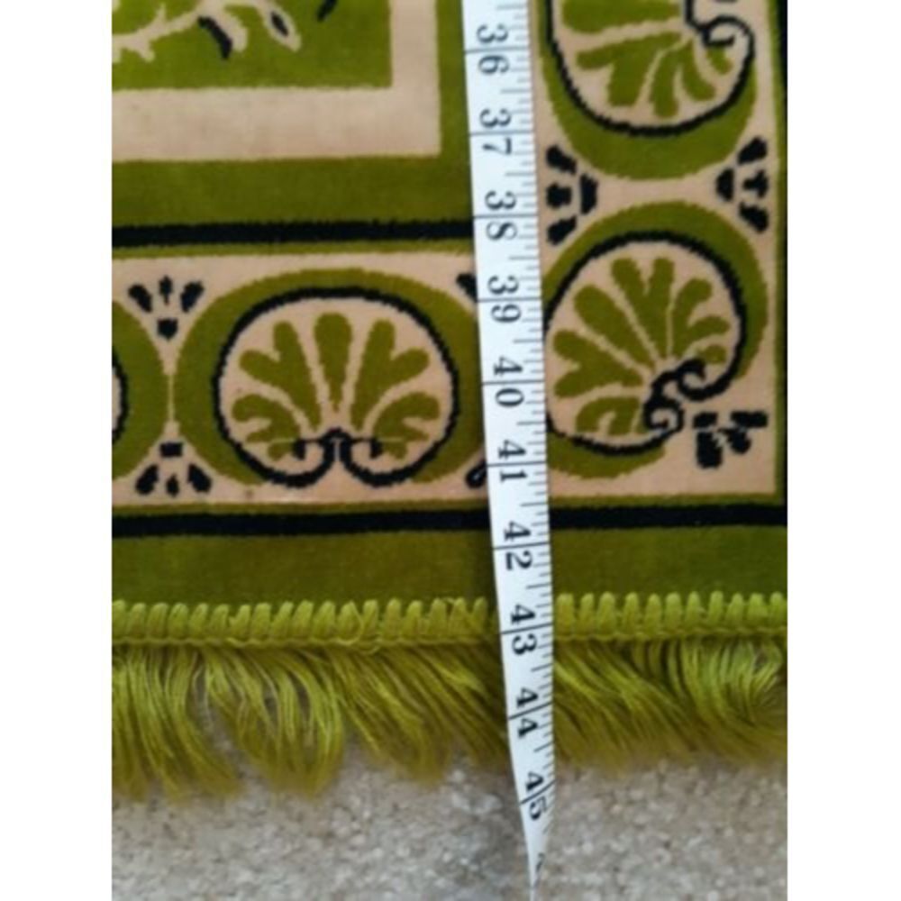 Vintage Turkish Prayer Rug Ceyhan Tekstil Seccade Green and Beige - Picture 7 of 8